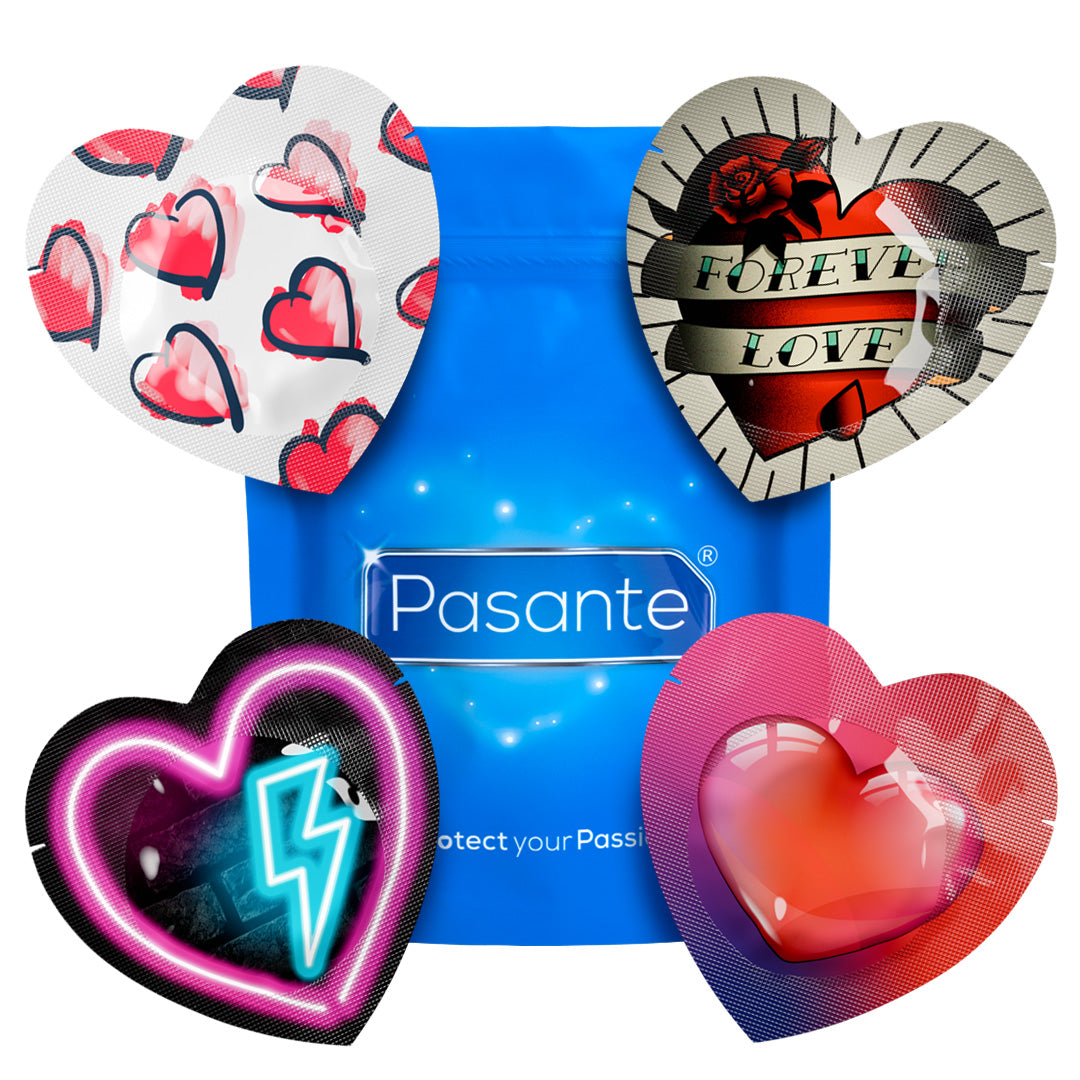 Pasante Heart-shaped Condoms pouch