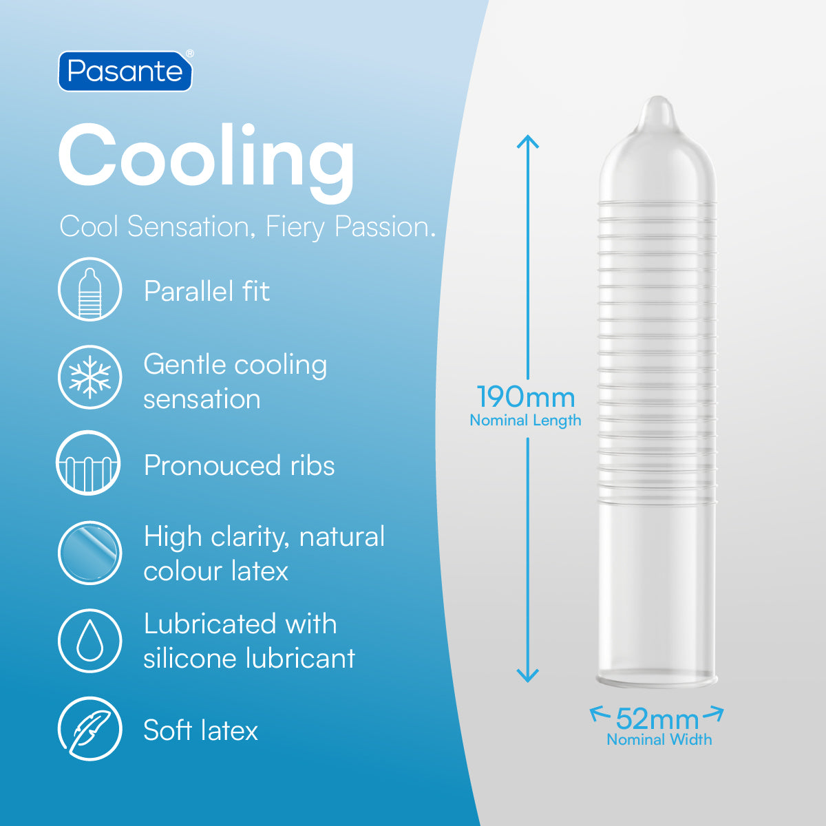 Pasante Cooling Condom Spec