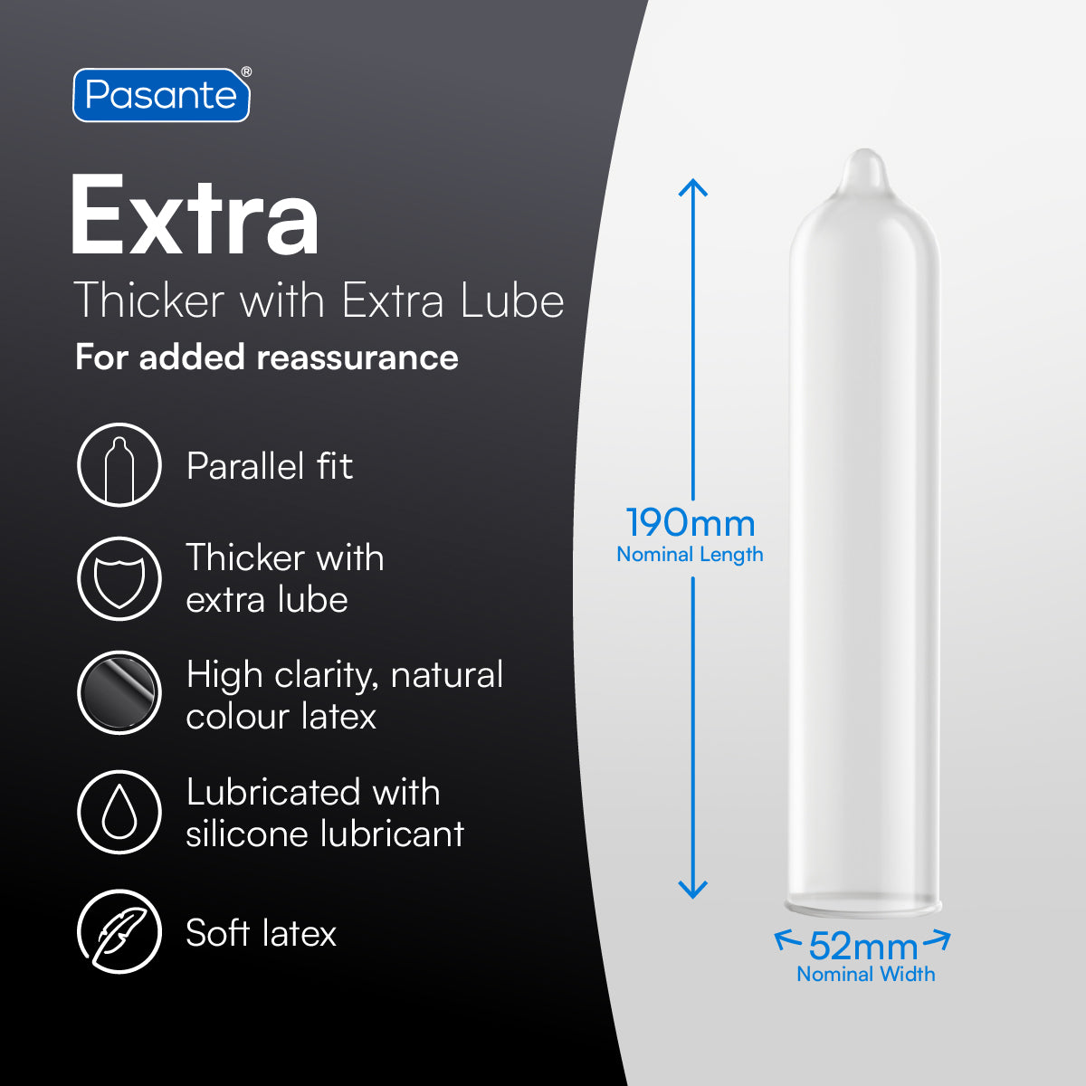 Pasante Extra Condom Specification guide