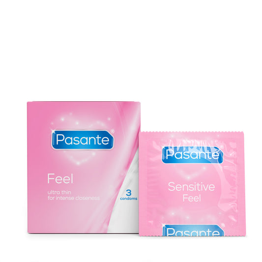 Pasante Feel Condoms 3 Pack with Foil