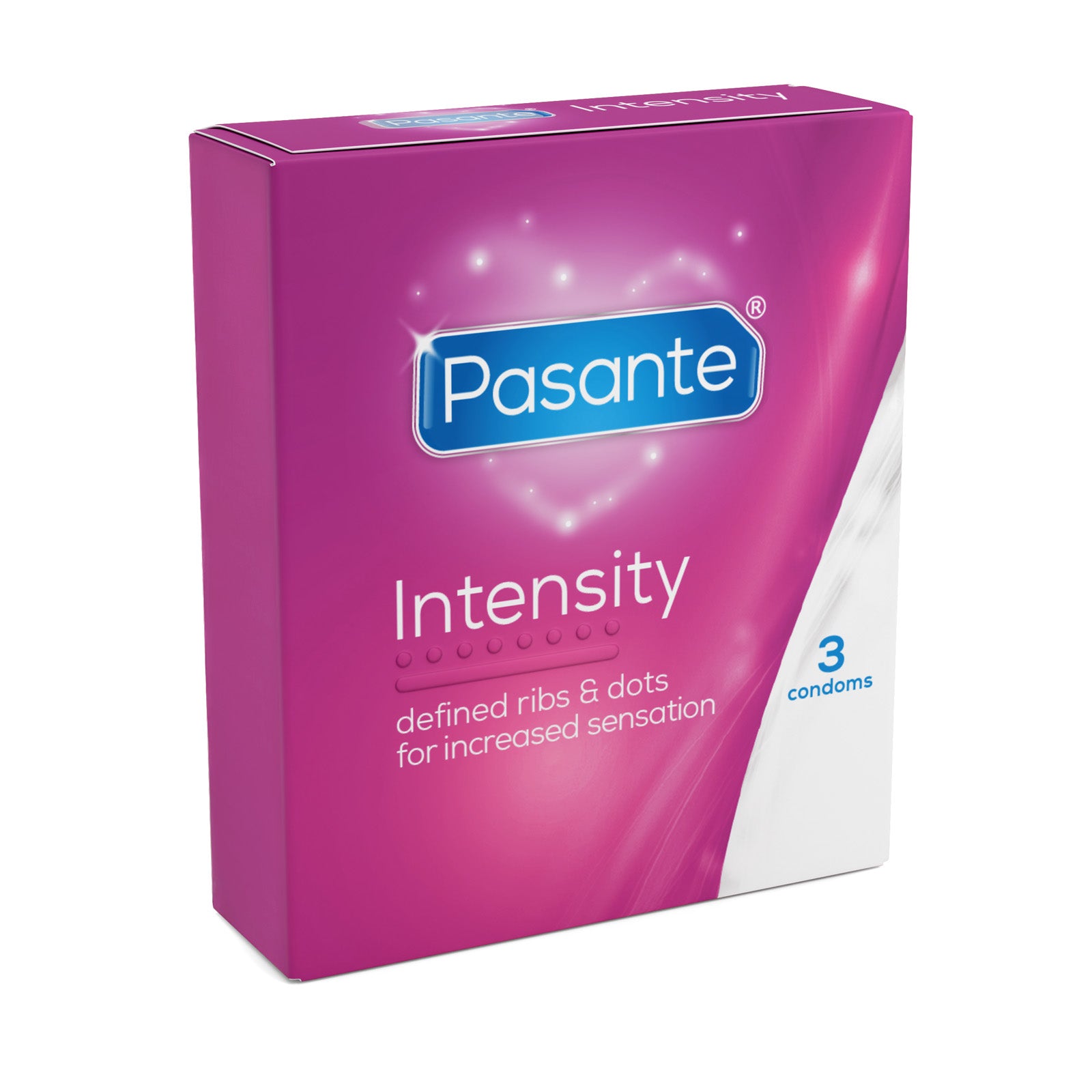 Pasante Intensity Ribs and Dots Condoms 3 Pack