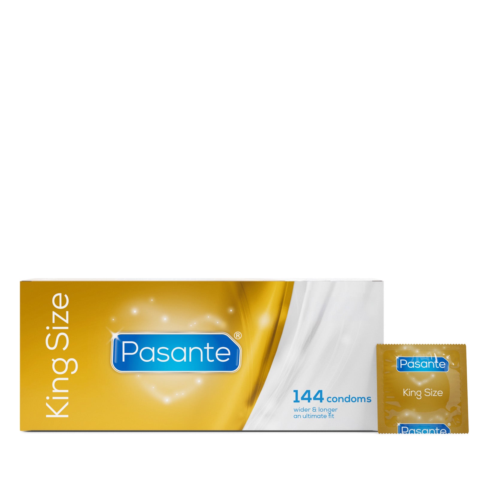 Pasante King Size Condoms 144 Clinic Pack with Foil