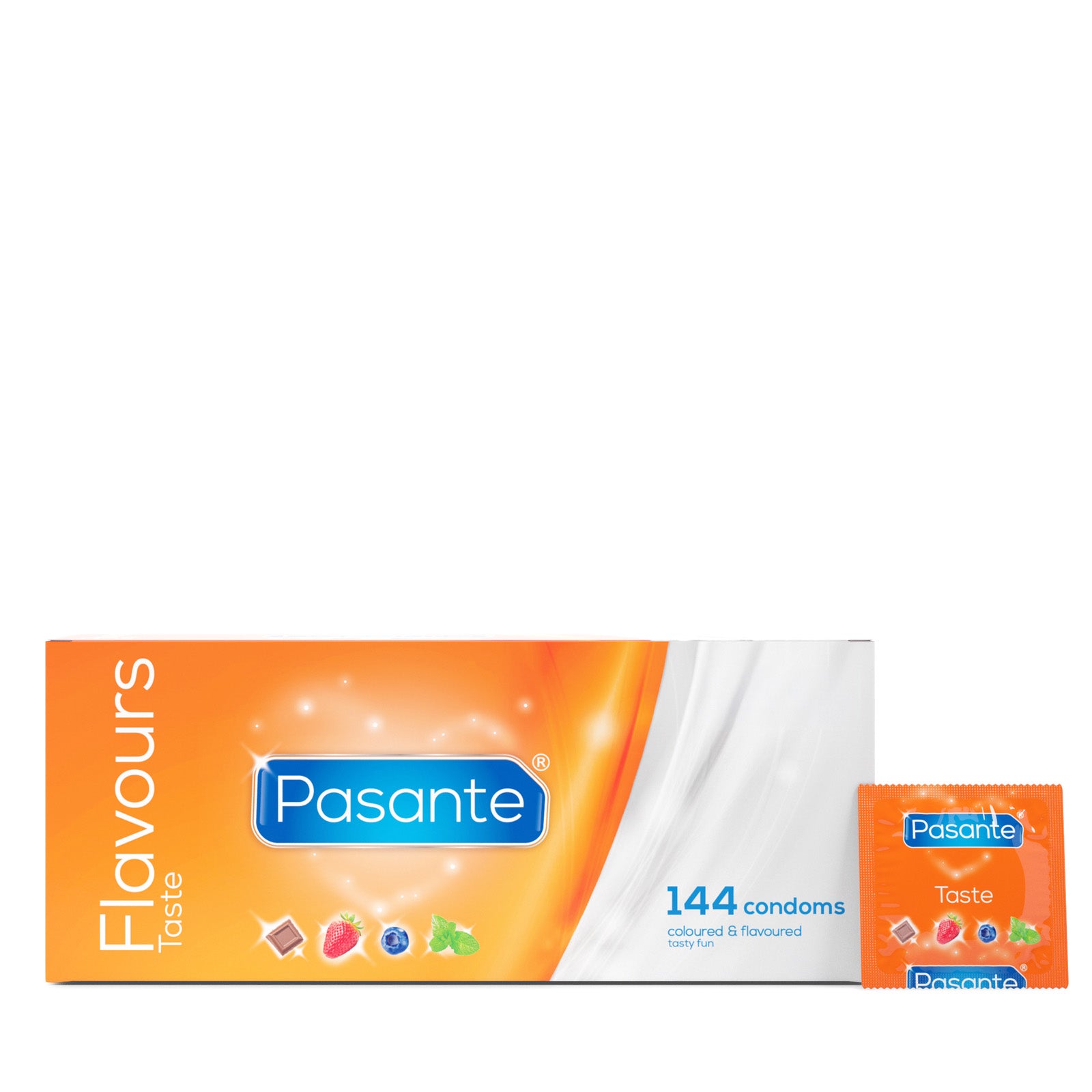 Pasante Taste Flavoured Condoms 144 Clinic Pack