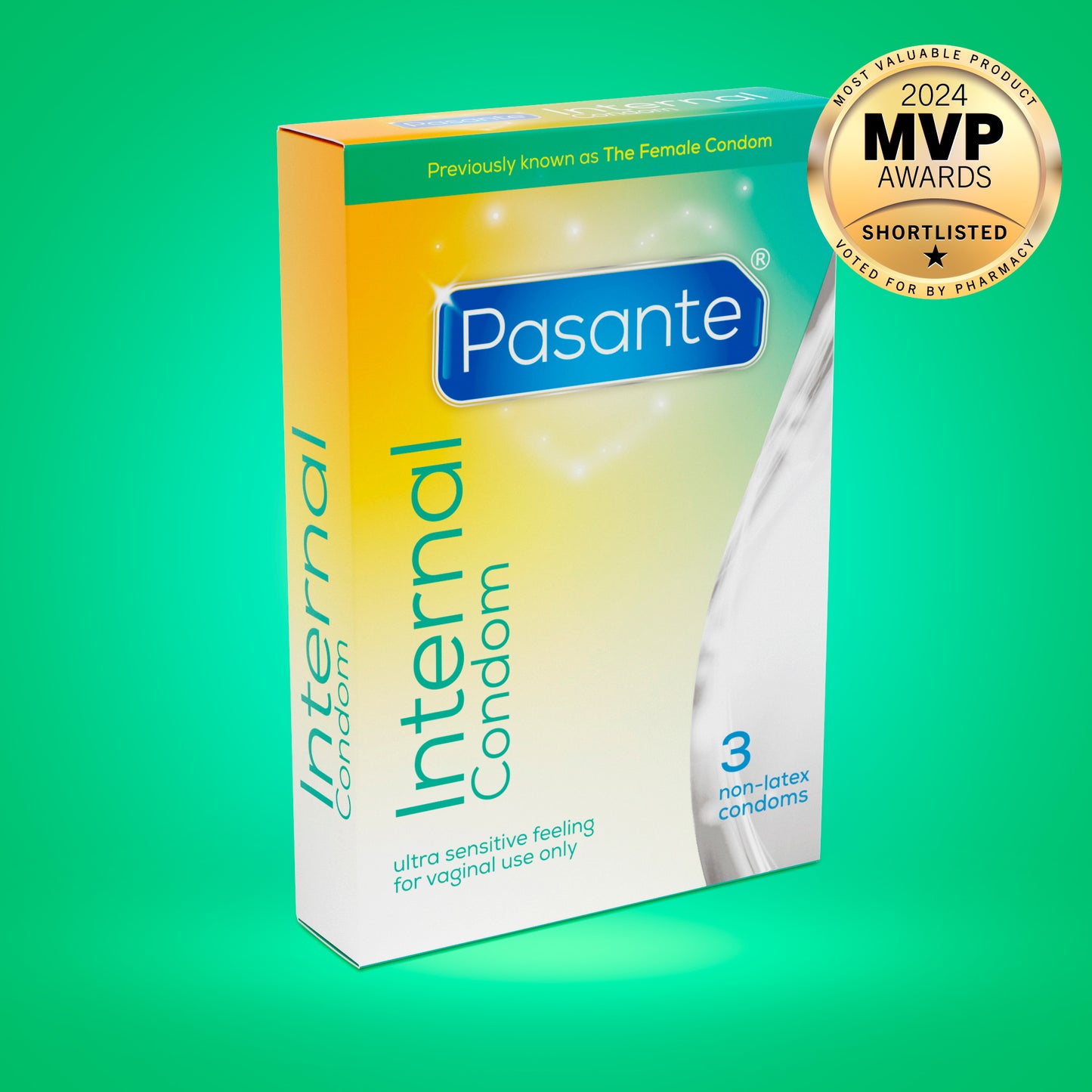 Pasante Non-Latex Internal Condom 3 Pack