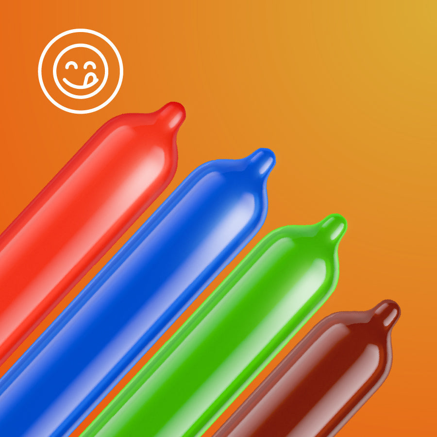 Flavoured and coloured