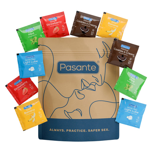 mixed lubricant sachets in resealable bag