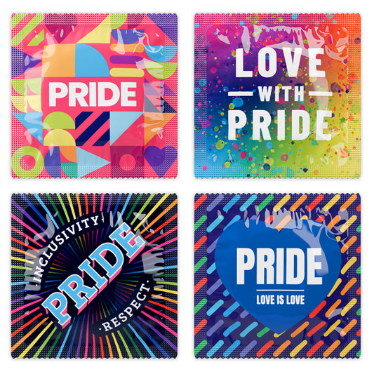 Pasante Pride condoms designs 