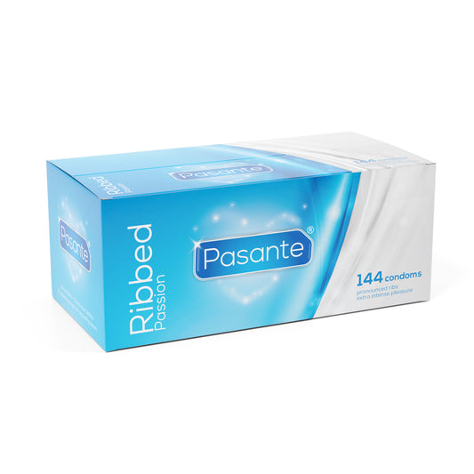 Pasante Ribbed Passion Condoms 144 Clinic Pack