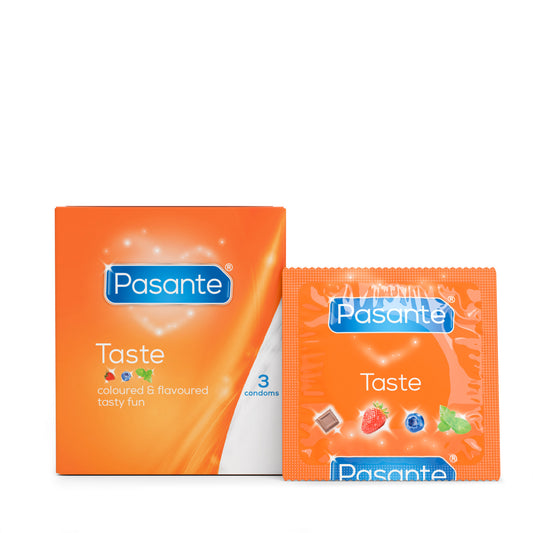 Pasante Taste flavoured condoms 3 Pack with Foil