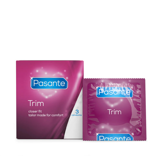 Pasante Trim condoms 3 pack with foil