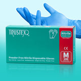 Trustex Nitrile Disposable Gloves - Powder Free - 100 Pack - Medium