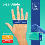Trustex Nitrile Disposable Gloves - Powder Free - 100 Pack - Large