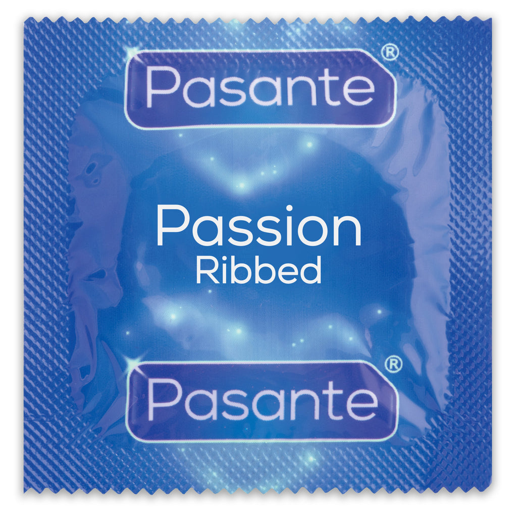 Pasante Passion Ribbed Condom Foil