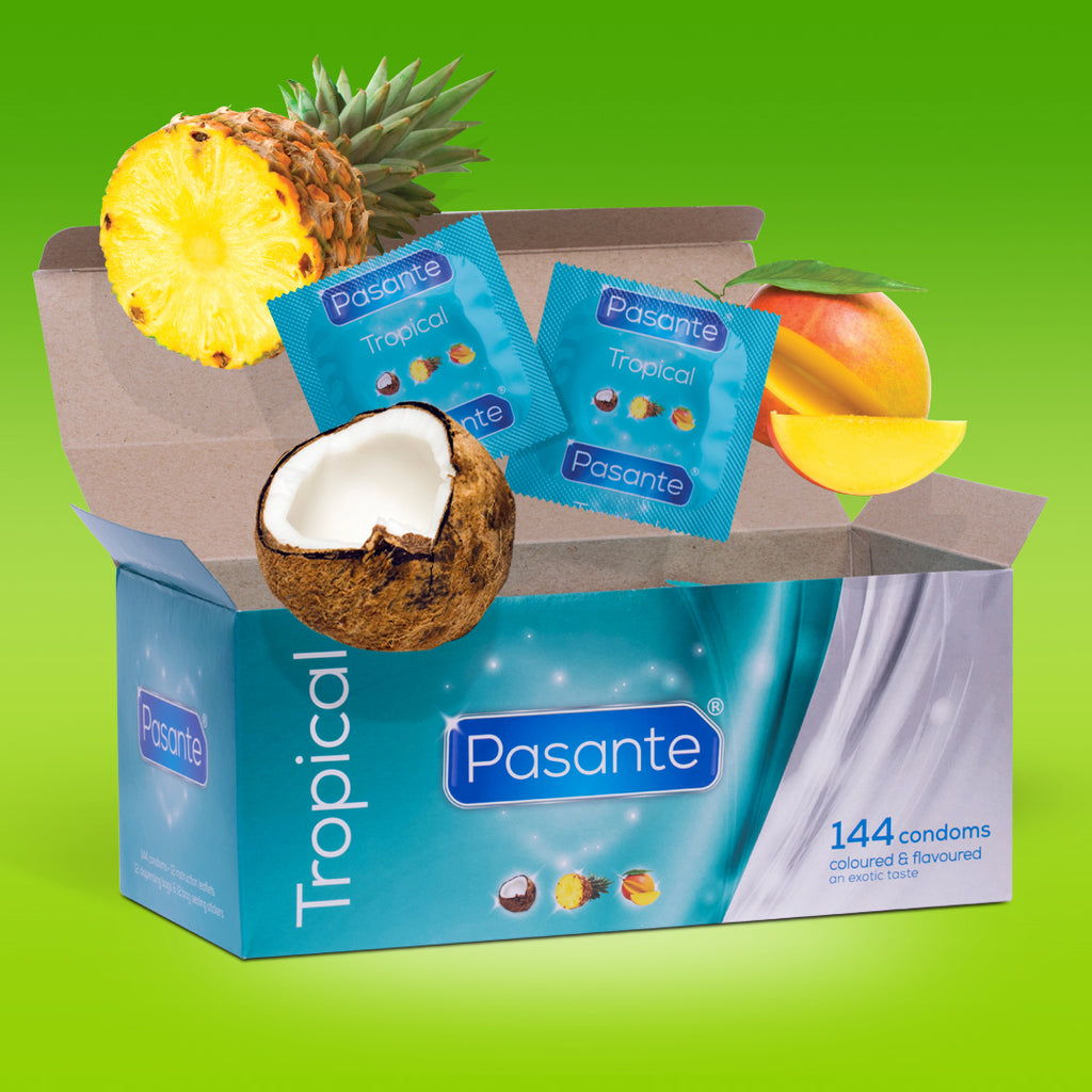 Pasante Regular Natural Condoms - 144 Pack (54mm) - Latex With 2+ Year Expiry
